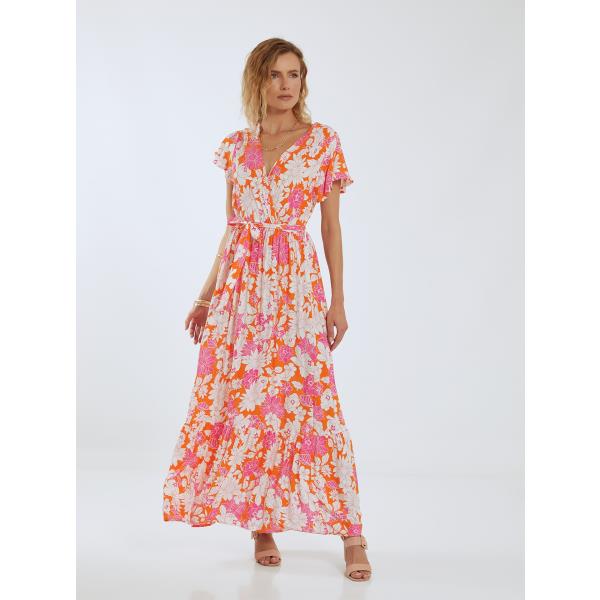 Celestia Polyxrwmo Floral Emprime Forema Foremata Dresses Celestia Multicolor Floral Print Dress