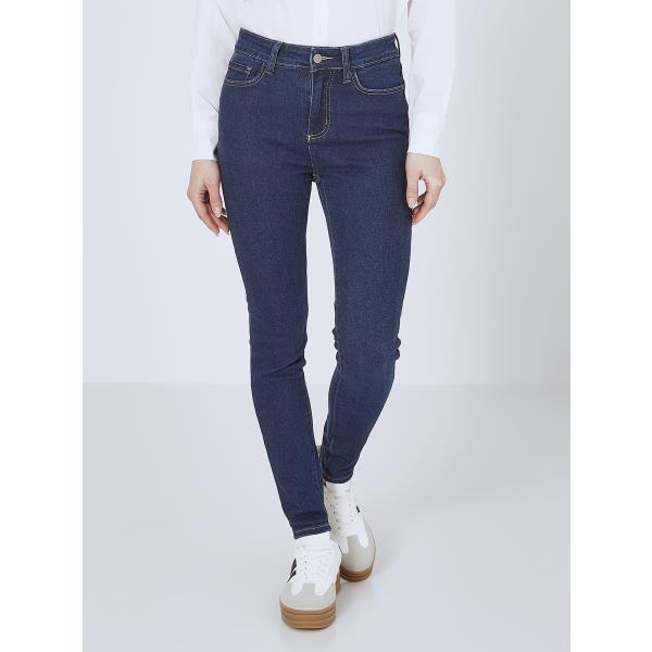Τζιν skinny ψηλόμεσο σε σκούρο μπλε, 19,99€ | Celestino