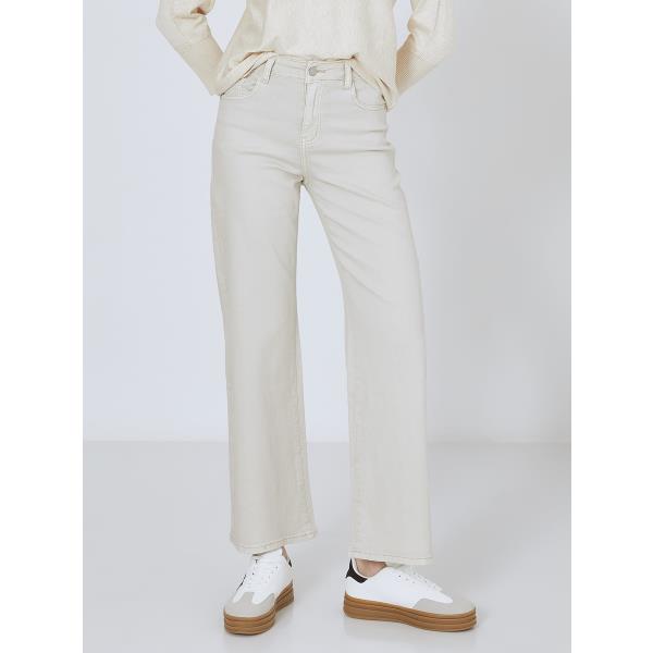 Παντελόνι wide leg σε μπεζ ανοιχτό, 24,99€ | Celestino