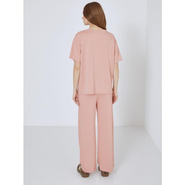 Σετ μπλούζα και παντελόνα με strass σε σάπιο μήλο, 49,99€ | Celestino