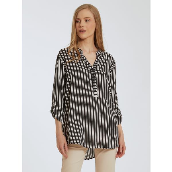 CELESTA STRIPE PRINT SHIRT