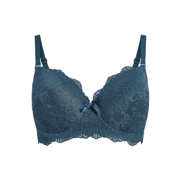 Plus size laced bra in teal, 5.99€ | Celestino