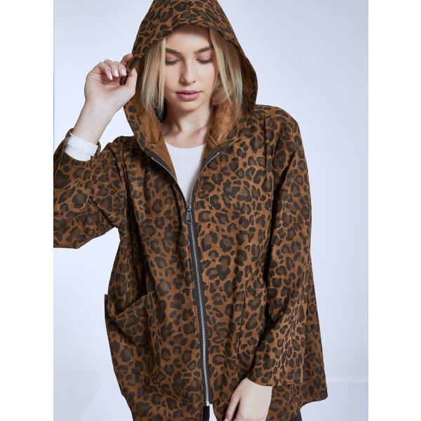 Leopard Sherpa Cardigan