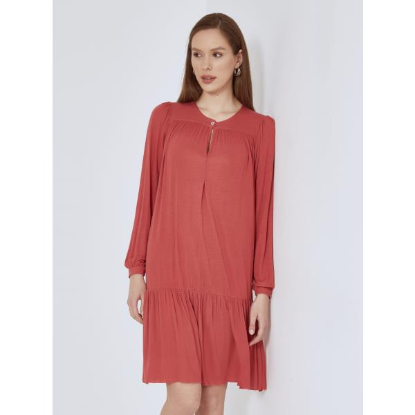 Φόρεμα midi με άνοιγμα μπροστά σε κεραμιδί, 19,99€ | Celestino