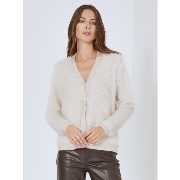 Lucy Paris Celeste Heart Button Cardigan