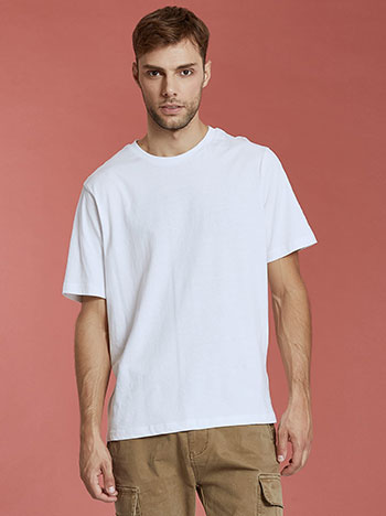 Unisex T-shirt από βαμβάκι σε λευκό
