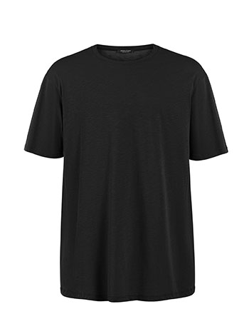 T-shirt μονόχρωμο unisex σε μαύρο