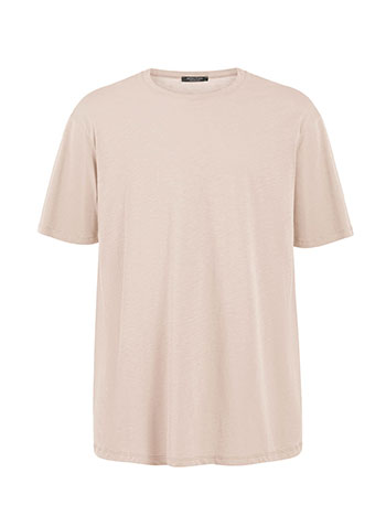 T-shirt μονόχρωμο unisex σε μπεζ