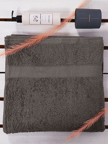 Bath towel 70x140cm 450gr/m2 cotton in dark grey