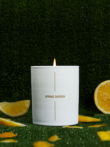 CITRUS FRUITS scented candle 9cm in white