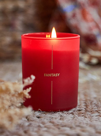 COTTON scented candle 9cm in red