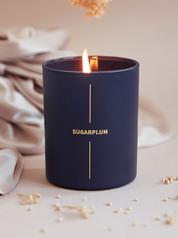 VANILLA scented candle 9cm in dark blue