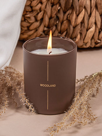 Anti-mosquito candle with SWEET WOOD scent 9cm in brown