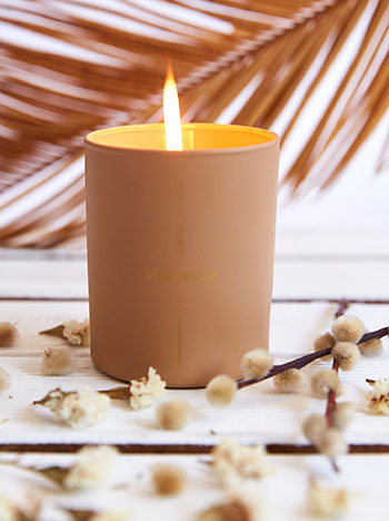 VANILLA scented candle 9cm in light beige