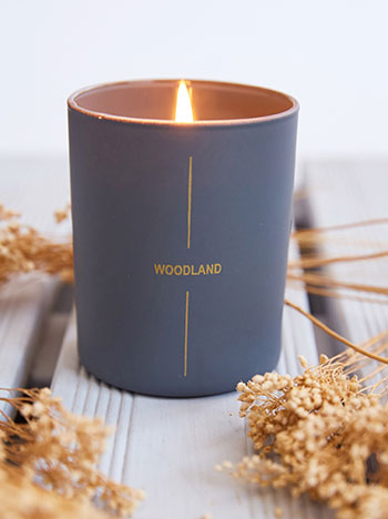 Anti-mosquito candle with SWEET WOOD scent 9cm in grey