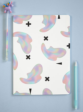 Printed notebook 5 in white black