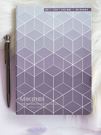 Printed notebook A5 in purple