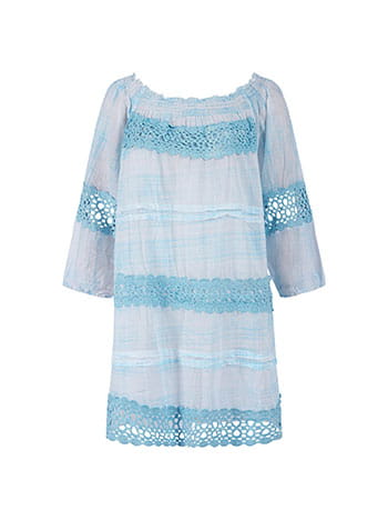 asos blue wrap dress DAKOTA blue cotton melting dress bridal look  dorilou