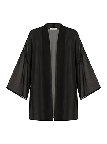 Black sheer cheap kimono cardigan