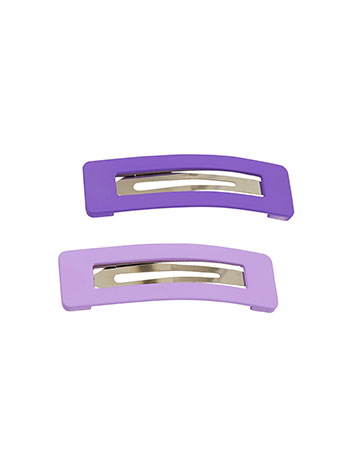 2 pack hair clips set in purple