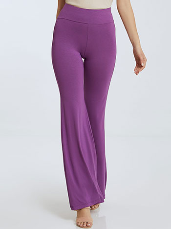 High waist flare in purple