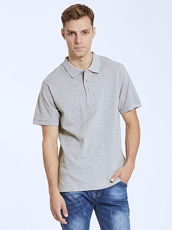 Μπλούζες/Κοντομάνικες Ανδρική βαμβακερή μπλούζα με γιακά SL2018.4004+1