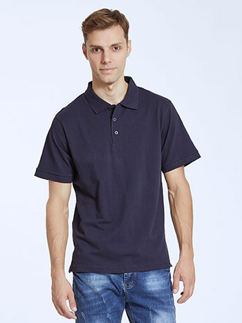 Μπλούζες/Κοντομάνικες Ανδρική βαμβακερή μπλούζα με γιακά SL2018.4004+3