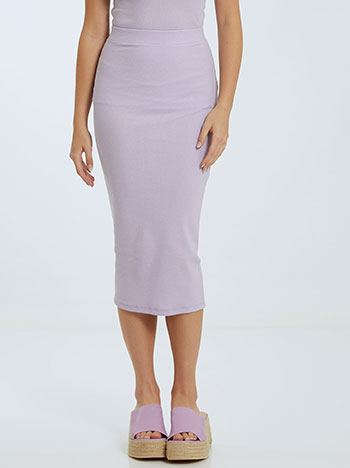 Ribbed skirt in lilac