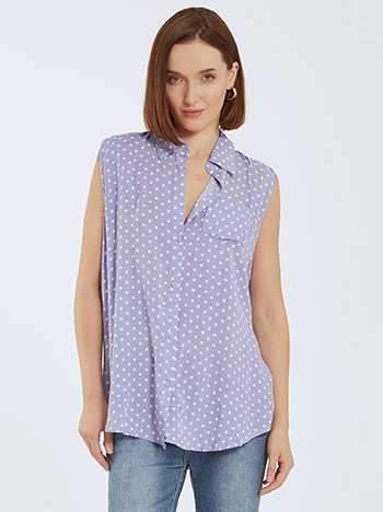 Μπλούζες/Πουκάμισα Αμάνικο πουά πουκάμισο SL7912.3500+3