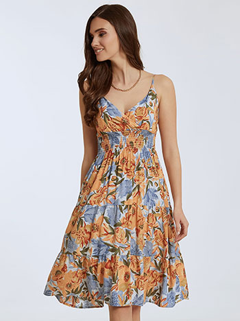 Floral βαμβακερό φόρεμα SL7949.8371+6