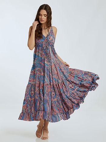 Φορέματα/Maxi Φόρεμα με λαχούρια SL9845.8010+3