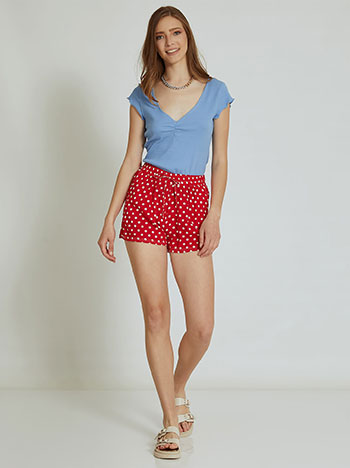 Red and white clearance polka dot shorts womens