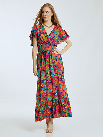 Floral maxi φόρεμα SL9856.8817+4