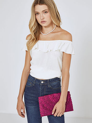 Clutch in fuchsia