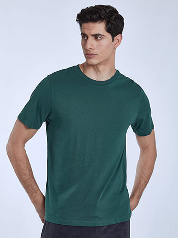 Unisex cotton T-shirt in teal