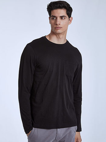 Μπλούζες/Μακρυμάνικες Ανδρική βαμβακερή μπλούζα με τσέπη SM1017.4423+3
