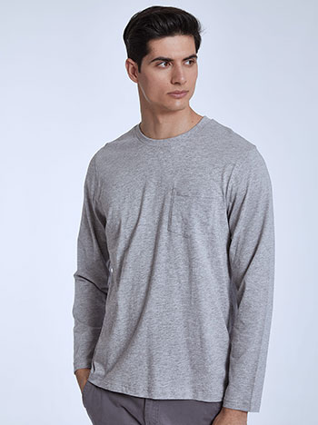 Μπλούζες/Μακρυμάνικες Ανδρική μπλούζα με τσέπη SM1017.4424+1