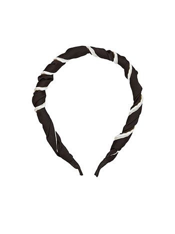 Headband with fabric in black