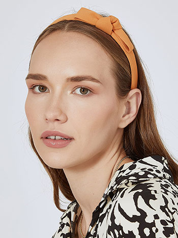 Headband with bow in orange