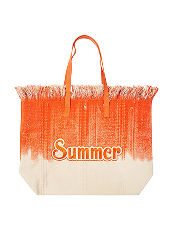 Cotton beach bag summer in orange