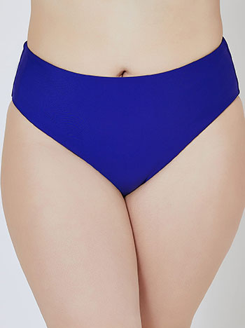 High waist bikini bottom in blue