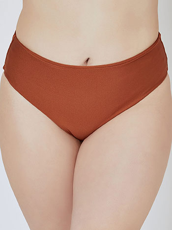 High waist bikini bottom in bronze