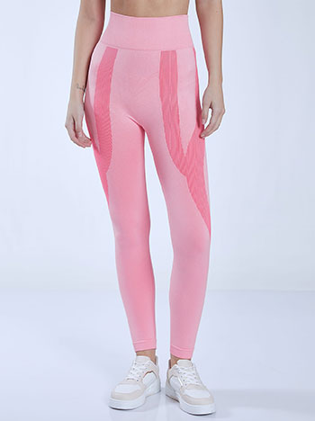 Leggings with textured details in pink