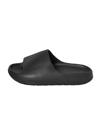 Monochrome flip flops in black