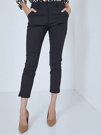 Chino trousers with cotton in dark blue
