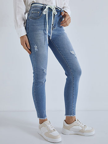 Παντελόνια/Jeans Skinny τζιν με ζώνη κορδόνι SM1628.1506+1