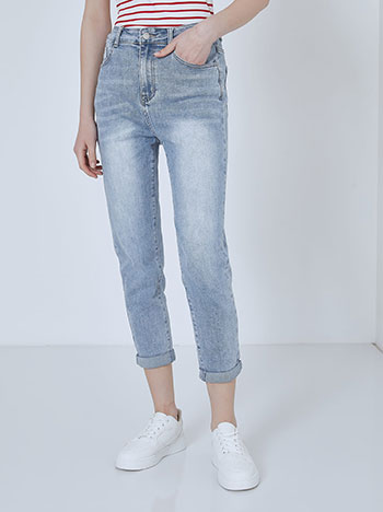 Παντελόνια/Jeans Mom τζιν με πέντε τσέπες SM1628.1807+1
