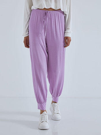 Soft touch trousers in lilac