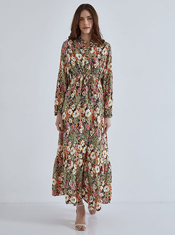 Φορέματα/Maxi Floral φόρεμα με μεταλλιζέ λεπτομέρειες SM1738.8192+1