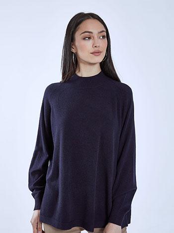 Μονόχρωμο πουλόβερ με ριπ λεπτομέρειες SM1794415213